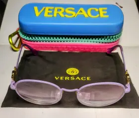 Vk1002 Versace 1497 Eyeglasses Frame Youth Kids Girls Matte Violet Fullrim/case