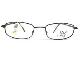 50-19-140 Via Roma Vr559-br Vr559 Br Eyeglasses Frames Brown Rectangular Full Rim