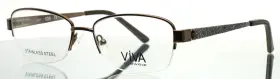 54-17-135 Viva Vv4512 Eyewear 045 Light Brown Womens Rectangle Eyeglasses B 34