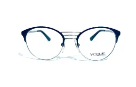49-18-135 Vogue 053672673333 Vo 4043 352 Shiny Black Silver Round Authentic Eyeglasses Rx New