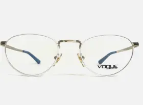 50-20-135 Vogue 053672836011 Vo 4084 848 White Light Gold Blue Authentic Eyeglasses Mm New