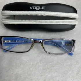 3660-b Vogue Vo 612 Women Blue Rectangular Eyeglass Frame 51-16 130 Lenses Case