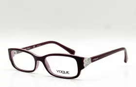 Vogue 5059-b New Vo 2321 Top Eggplant On Pink Authentic Eyeglasses 50-16