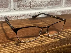 52-16-135 Vogue Th66 Vo3987-b 811 Eyeglasses Frame Cheetah Crystal/ Rose Gold Used
