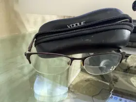 55-18-135 Vogue Vo4027-b 5026 Dark Brown/tortoise Half Rimless Eyeglasses Frame