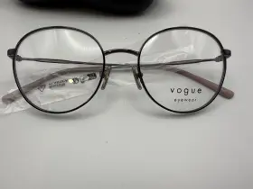 50-18-140 Vogue Vo4280 5149 Round Eyeglass Frames Purple Pink Demo Lenses With Cas