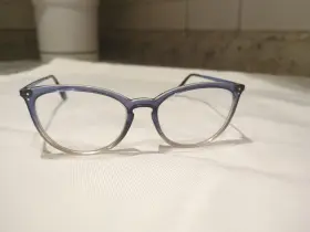 53-17-140 Vogue Vo5276 Eyeglasses Frames 2738 Blue Clear Fade Cat Eye Full Rim