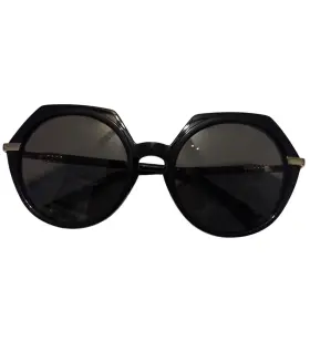 Vo5384sb Vogue Womens Hexagonal Black Frames Only With Gold Accent Model Uv