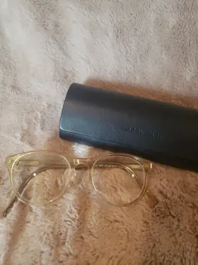 49-18-145 Warby Parker Eyeglass Frames Glasses Jane Crystal Clear 664 With Case 49-18-145 Warby Parker Eyeglass Frames Glasses Jane Crystal Clear 664 With Case