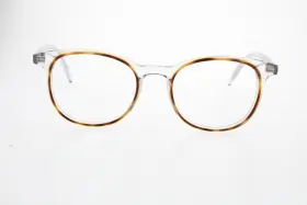 5121-022124-38 Warby Parker Durand M 911 Eyeglasses Crystal Oak Barrel Italy 48-20-142 Mm