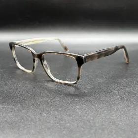7017-070624-18.95 Warby Parker Nash 150 Eyeglasses Frame Brown/gray 55-17-145 Used
