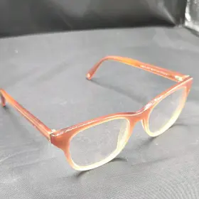 7447-082724-24.95 Warby Parker Amelia Eyeglasses Frame Peach Crystal Gradient Italy 50-17-142 Euc
