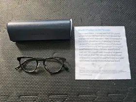 7463-082724-48.95 Warby Parker Rigby 2102 Eyeglasses Frame Brushed Black 47-20-145 Used