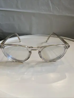 8084-110224-18.95 Warby Parker Haskell Lbf 500 Eyeglasses Frame Clear 49-22-145 Euc