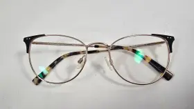 51-19-142 Warby Parker Ava-2405 Ava 2405 Eyeglasses Blue Gold Cat Eye Frames Only