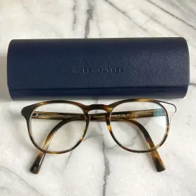 Baker-256 Warby Parker Eyeglasses Frames Baker 256 Brown Horn Square Full Rim 49-20-145mm