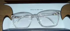 56-16-145 Warby Parker Bryon-500 Bryon 500 Transparent Clear Eyeglasses Frames With Case