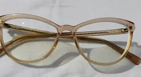 52-15-140 Warby Parker Sm668 Eyeglasses Frame Louise Womens Transparent Pink