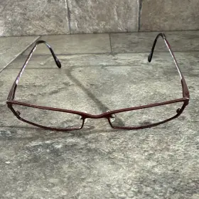 54-17-135-27 William Morris England Burgundy Red Women S Metal Eyeglasses Frames