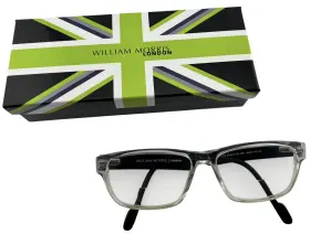 9951 William Morris Eyeglasses Frames 56 16 145 Clear With Black Stems #9951 In Box