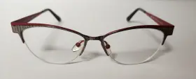 M8014 William Morris New 1504 Semi-rimless Red Eyeglasses Glasses Frames Eyewear