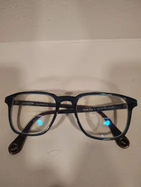 52-19-145 Woow 52 19-145 Col.3207 Made In Italy Work Out 1 Square Blue Plastic Glasses