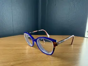52-17-140 Woow 713252359257 Stand Out 3 0322 Blue Womens Semi Cat Eye Eyeglasses Frames