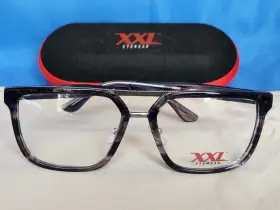 60-18-155 Xxl 841356094134 New Mens Eyeglass Frame Brahma Smoke Plastic