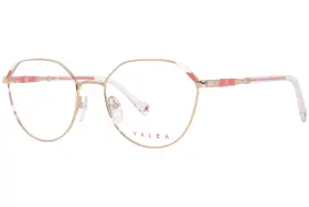 Vya017 Yalea 033m Eyeglasses Frame Womens Gold Full Rim Oval Shape 55mm