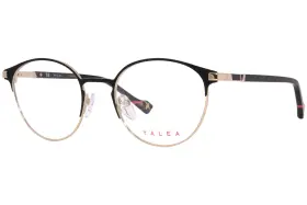 Vya041 Yalea 0301 Eyeglasses Frame Womens Black Full Rim Round Shape 51mm