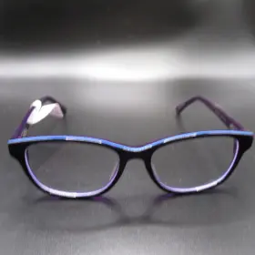 49-15-130 Yg Fm17199 Purple Eyeglass Frames Womens Modern Cat Eye Full Rim