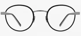Yves Saint Laurent 125-001 Ysl 125 001 Round Black Demo Lens 49-22-145 Unisex Eyeglasses
