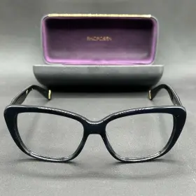 8652-010725-47.95 Zac Posen Loretta Eyeglasses Frame Black And Blue 54-15-135 Used With Case