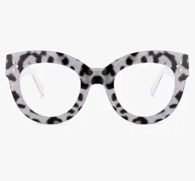 Wa424655-01 Zeelool Glasses Torres Black And White Animal Print