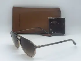 0212 Zegna 889214384331 New Ermenegildo Ez 48f Light Brown Authentic Sunglasses Rx 55-18