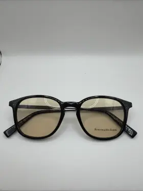 Ez514050055 Zegna Ermenegildo Square Eyeglasses Ez5140 001 Black 50-19-145