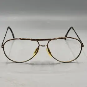 1579 Zeiss 5715 West Germany 58-14 140 Bronze Full Rim Eyeglasses Frame Pilot