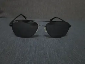 217221 Zenni Optical Sunglasses Black Aviator #217221 Large 100% Uv Protection Flex Titanium