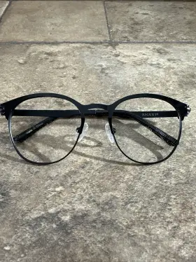 Zenni Optical 3218221 Black Metal Round Eyeglasses Frames 48-20-140-45mm