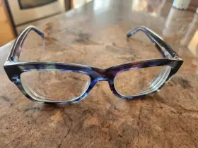 4413839 Zenni Optical Womens Blue Purple Green Tortoise Square Eyeglasses Frames