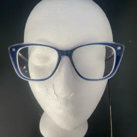 4444516 Zenni Optical Blue Cat Eye Glass Eyeglasses Frames Navy Cat-eye Glasses #4444516 Used