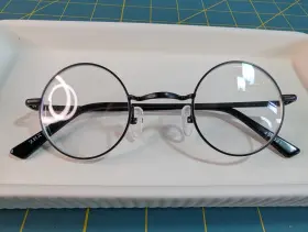 42-27-138 Zenni Optical 450021 Black Small Round Eyeglass Frames Full Rim Wire E