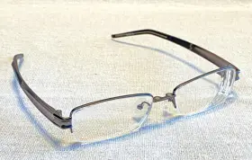 540012 Zenni Optical Frames Only Stainless Steel Half-rim Frame Flex Plastic Temples