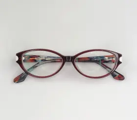 Zenni Optical 626918 Women S Oval Full Rim Eyeglasses Frames Only Red Lightweight