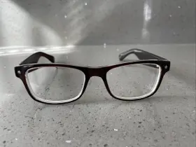 820415 Zenni Optical Eyeglasses Frames Brown Black Full Rim Square