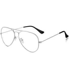 Zms3025b Zimusun Classic Aviator Glasses For Women Men Metal Frame Clear Lens Eyeglass