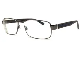 58-17-150 Zyloware 107m Shaquille O Neal 058 Eyeglasses Frames Gunmetal And Blue