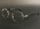 Starck Eyeglasses Frames SH2021 0003 Silver Black Rimless Round 48-20-145 Pre-owned. Price: $123.59.