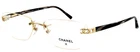 New Chanel 2025 153 56MM Gold Cc Cocomark Rimless Eyeglasses Frames Italy. Price: $495.00.