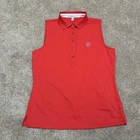 Fairway & Greene Polo Shirt Womens Small Red Sleeveless Golf Performance Pre-owned. Price: $23.99.